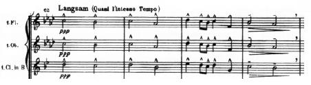 〔楽譜〕出版譜では全ての音に山形のアクセントがある。